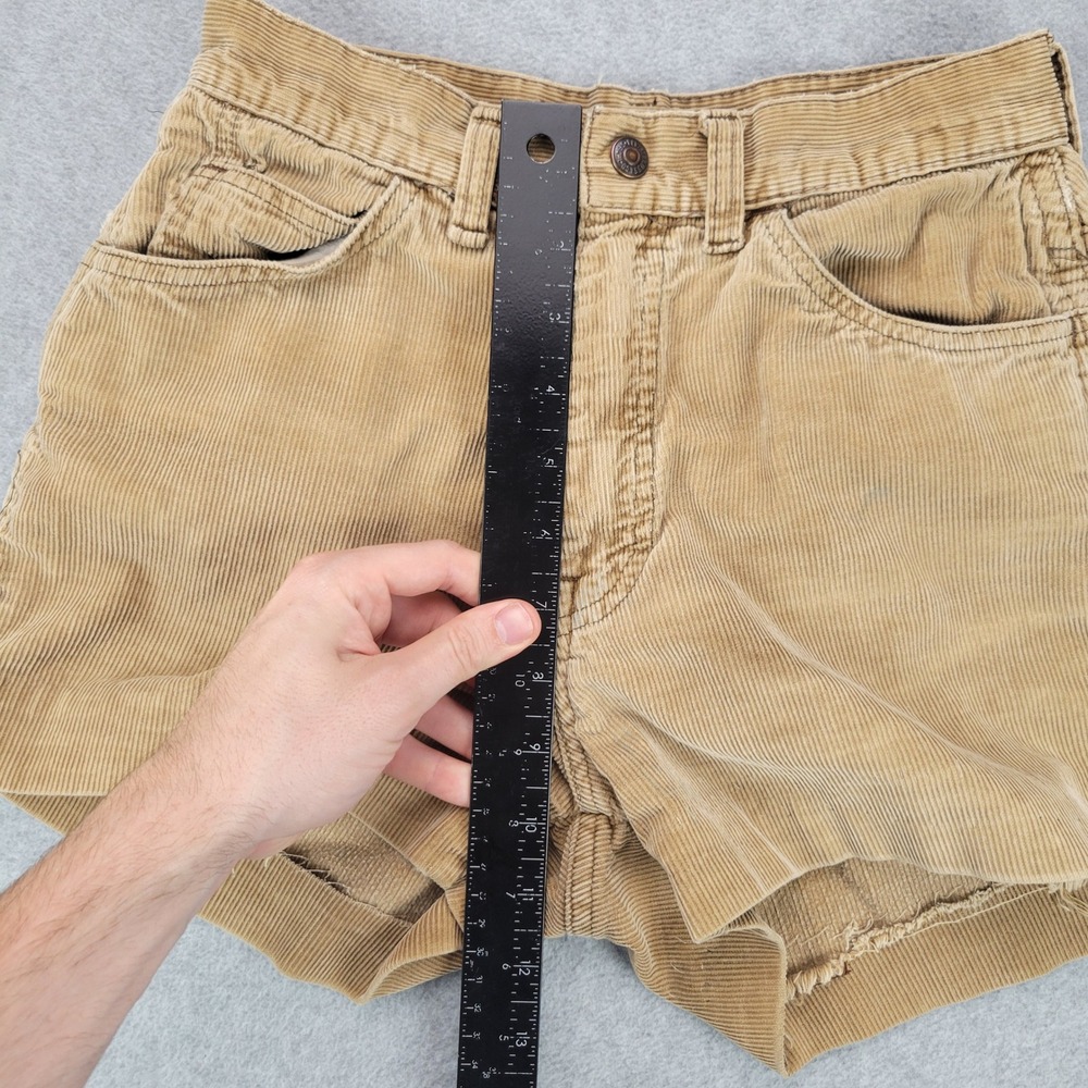 Levi's for Gals Corduroy Shorts Women 25 Tan 70s Big E Vintage Hemmed - Picture 6 of 12